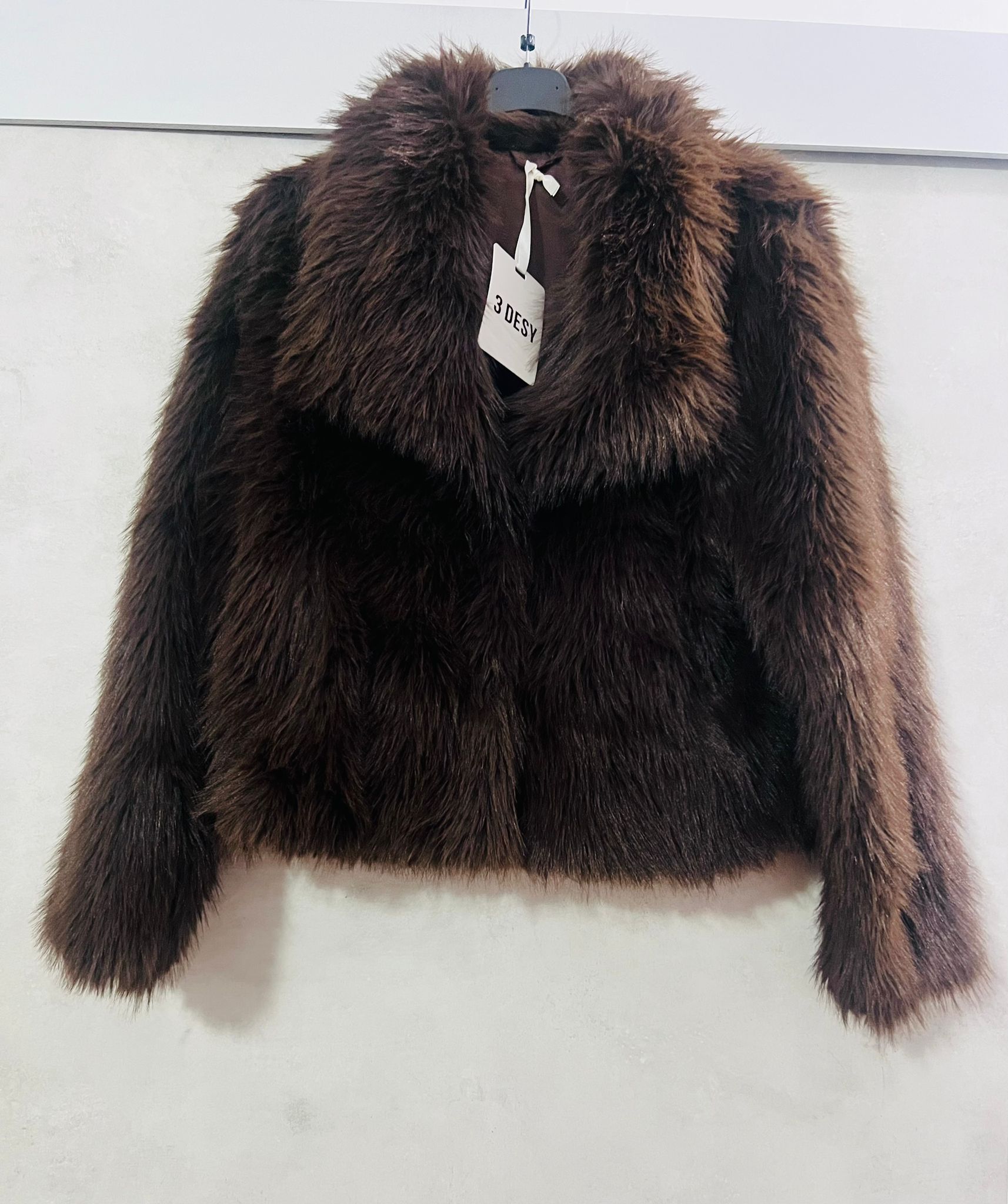 Pelliccia Sintetica Marrone Donna - Giubotto Eco-Fur Pelo Lungo | MDivaFashion