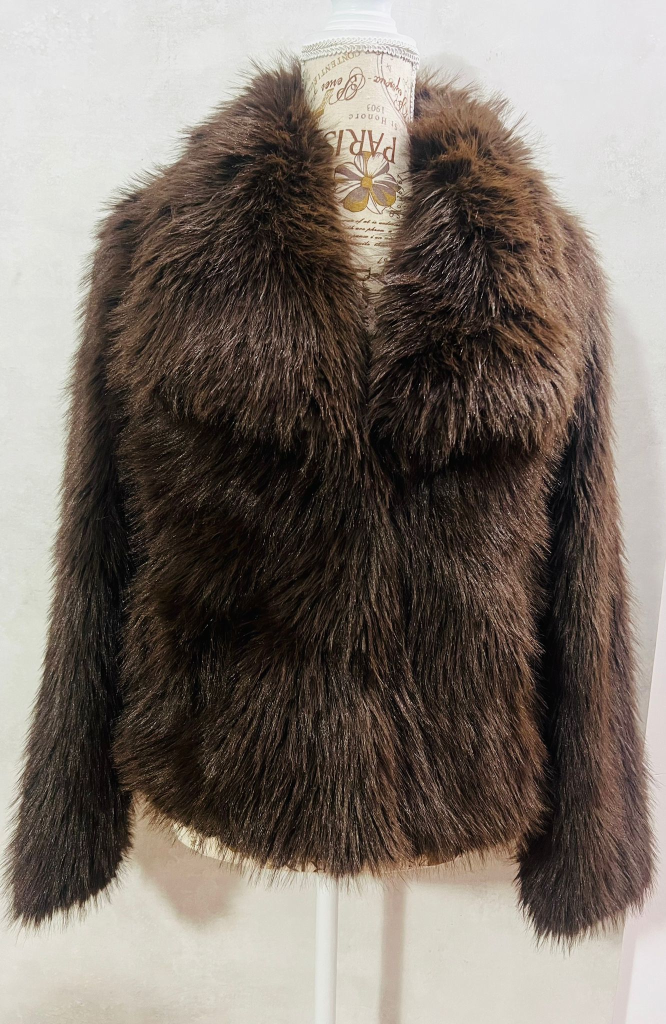 Pelliccia Sintetica Marrone Donna - Giubotto Eco-Fur Pelo Lungo | MDivaFashion