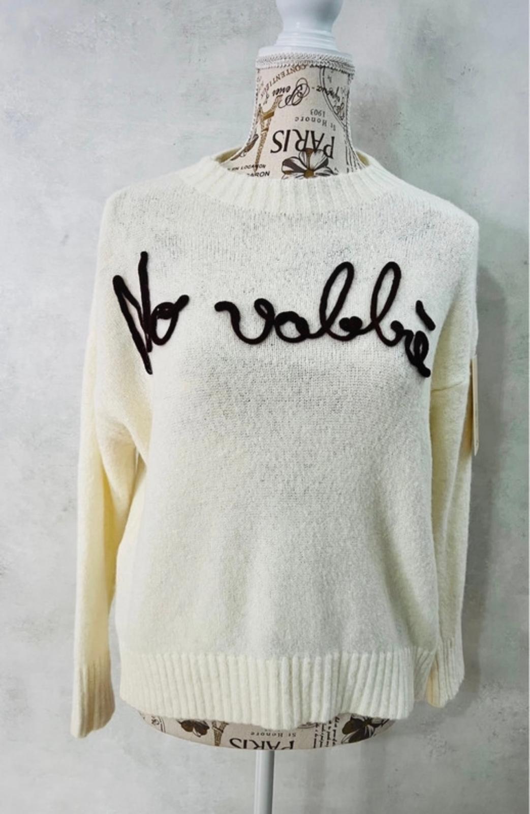 Maglioncino Bianco Donna NO VABBE' - Felpa Scritta Divertente | MDivaFashion