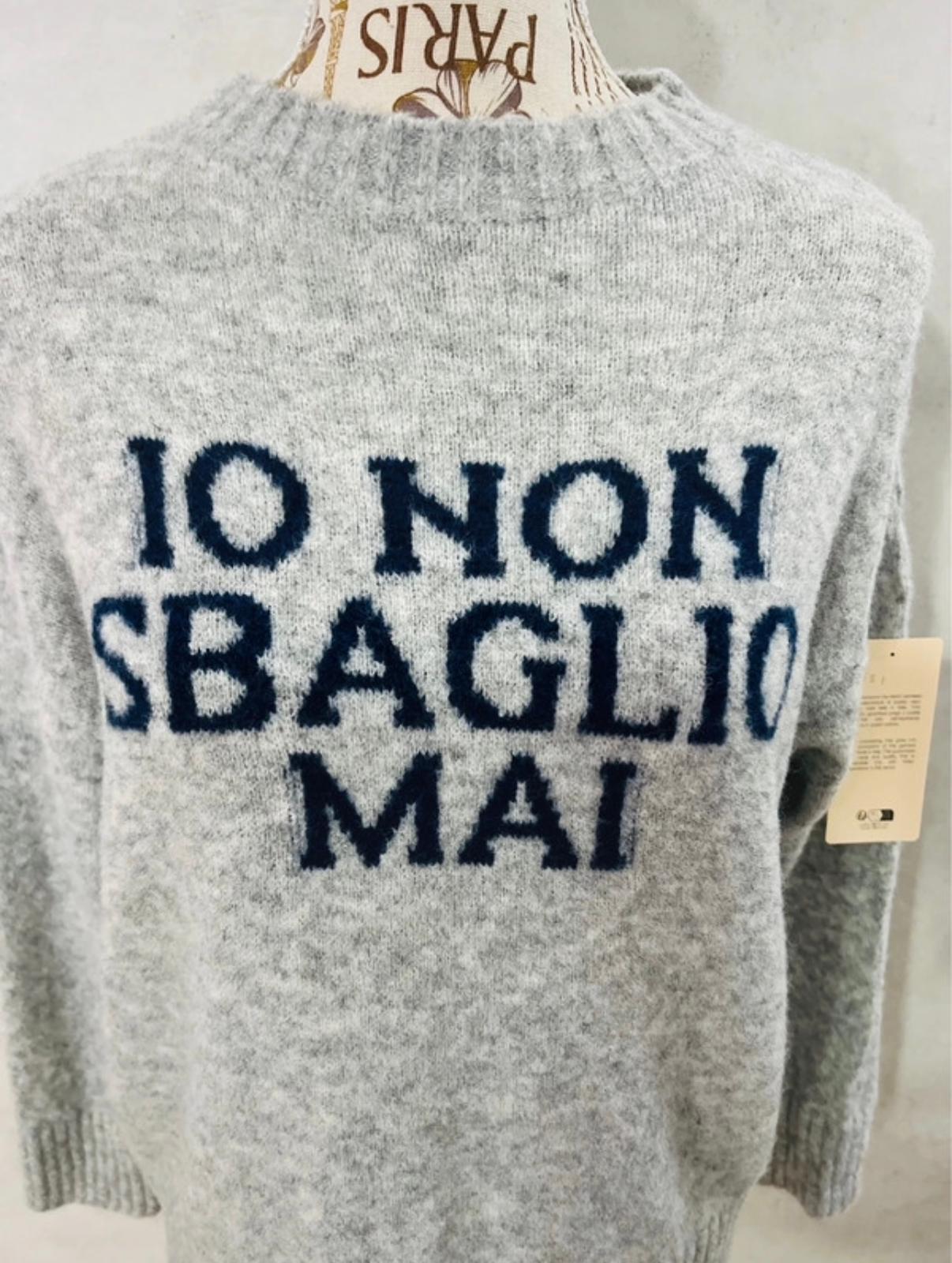 Maglioncino Grigio IO NON SBAGLIO MAI - Felpa Scritta Divertente | MDivaFashion