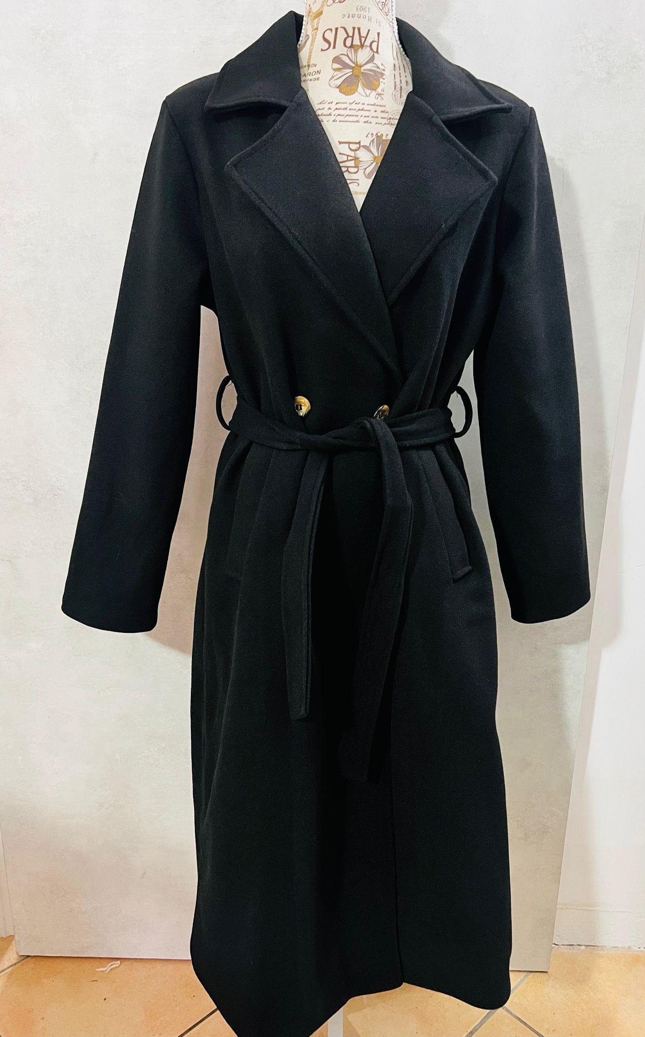 Cappotto Lungo Nero Donna - Eleganza Premium | MDivaFashion