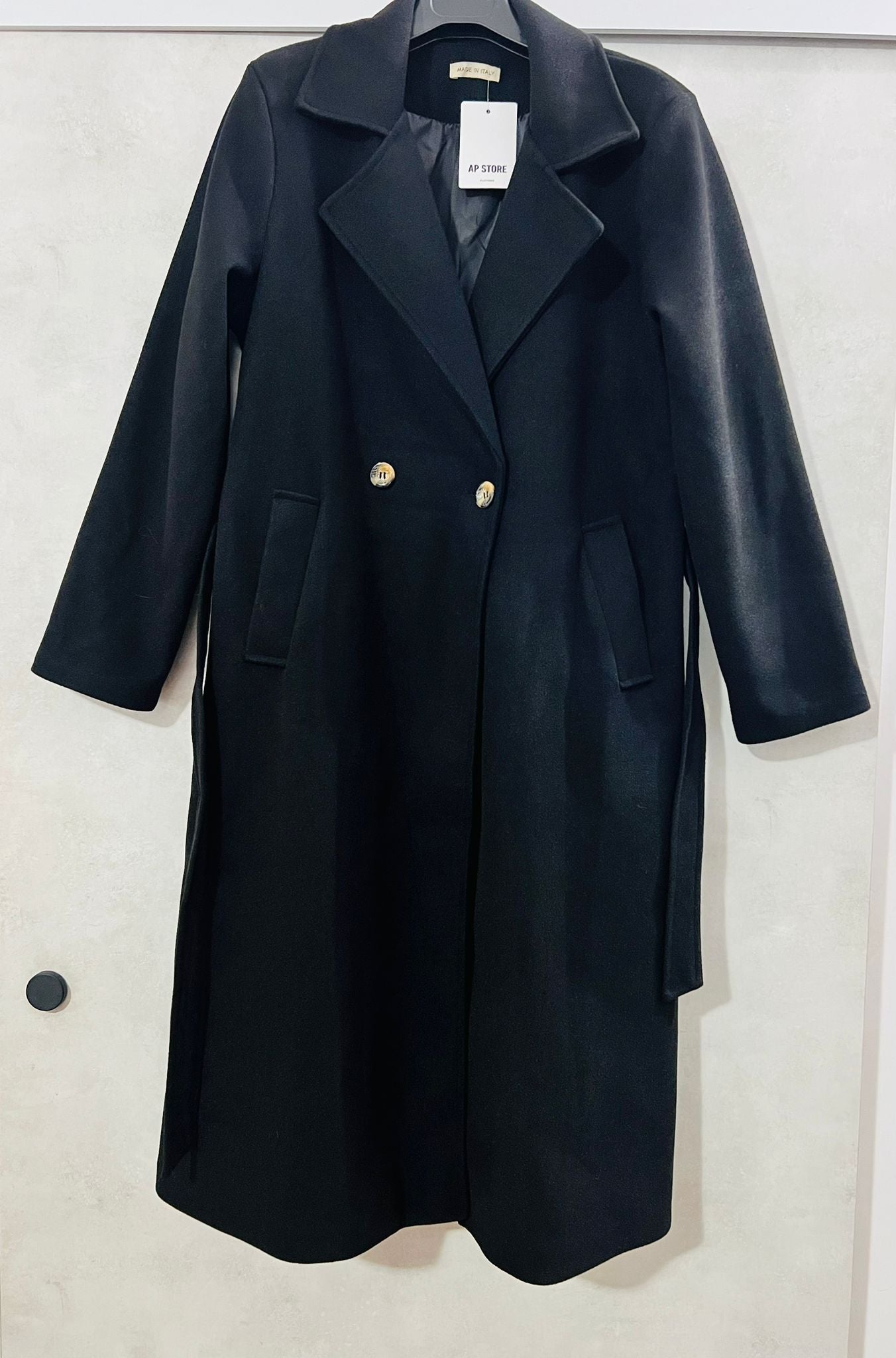 Cappotto Lungo Nero Donna - Eleganza Premium | MDivaFashion