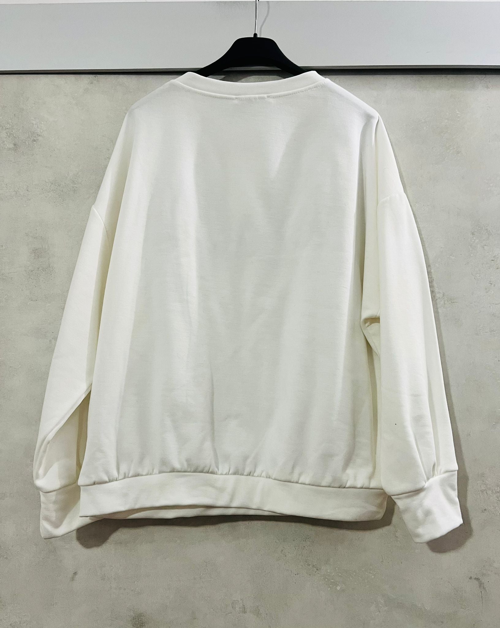 Felpa Bianca con Scritta No Vabbè - Stile Urban | MDivaFashion