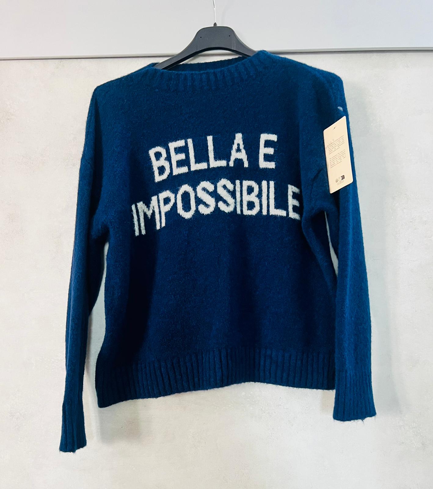 Maglioncino Blu Bella e Impossibile - MDivaFashion