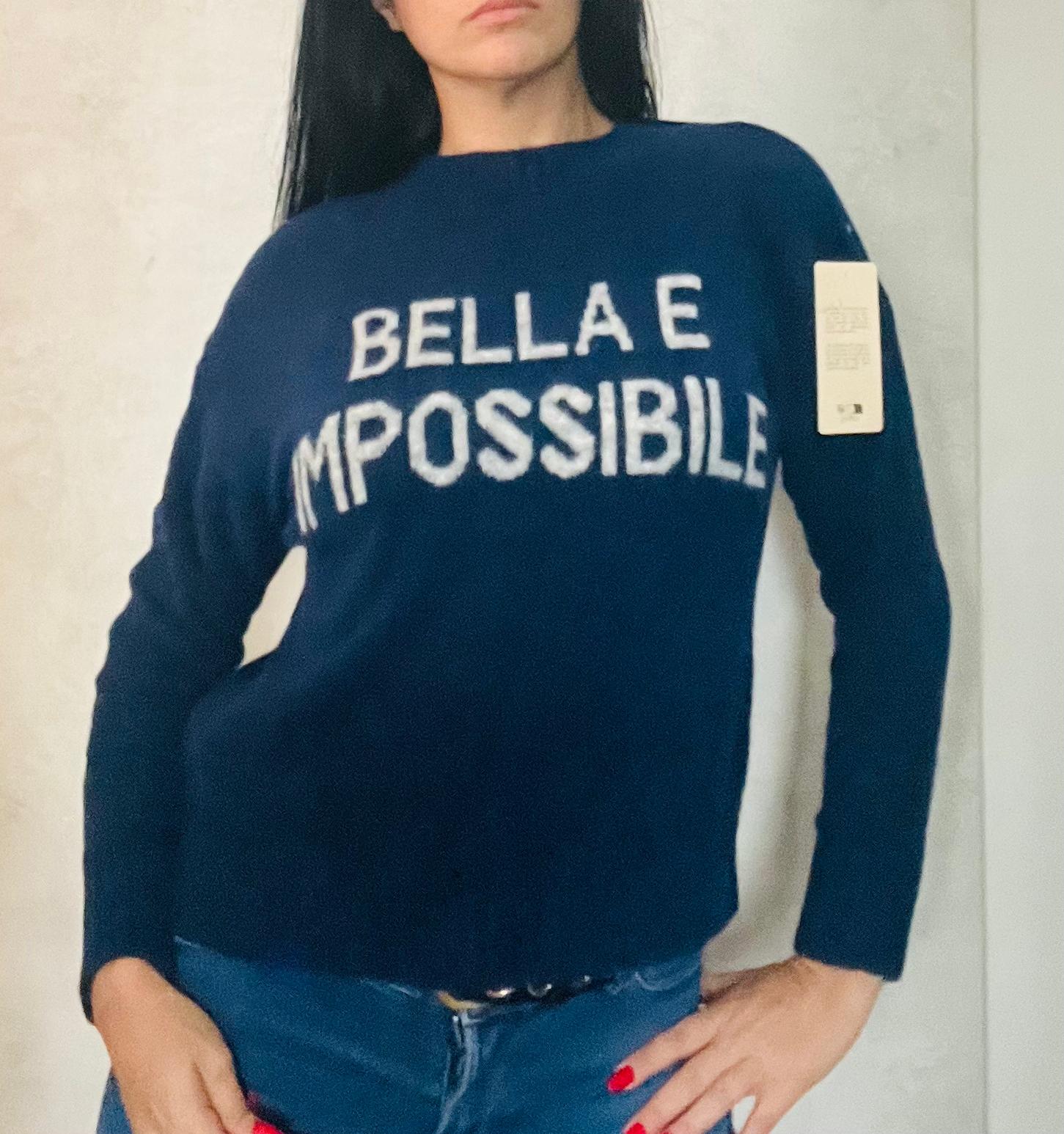 Maglioncino Blu Bella e Impossibile - MDivaFashion