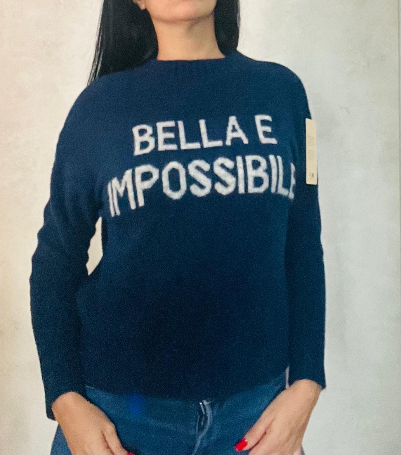Maglioncino Blu Bella e Impossibile - MDivaFashion
