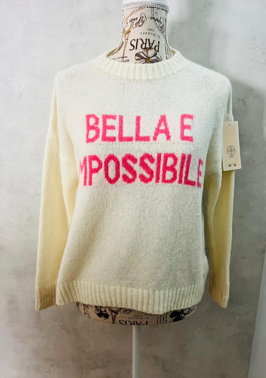 Maglioncino Panna Bella e Impossibile - MDivaFashion