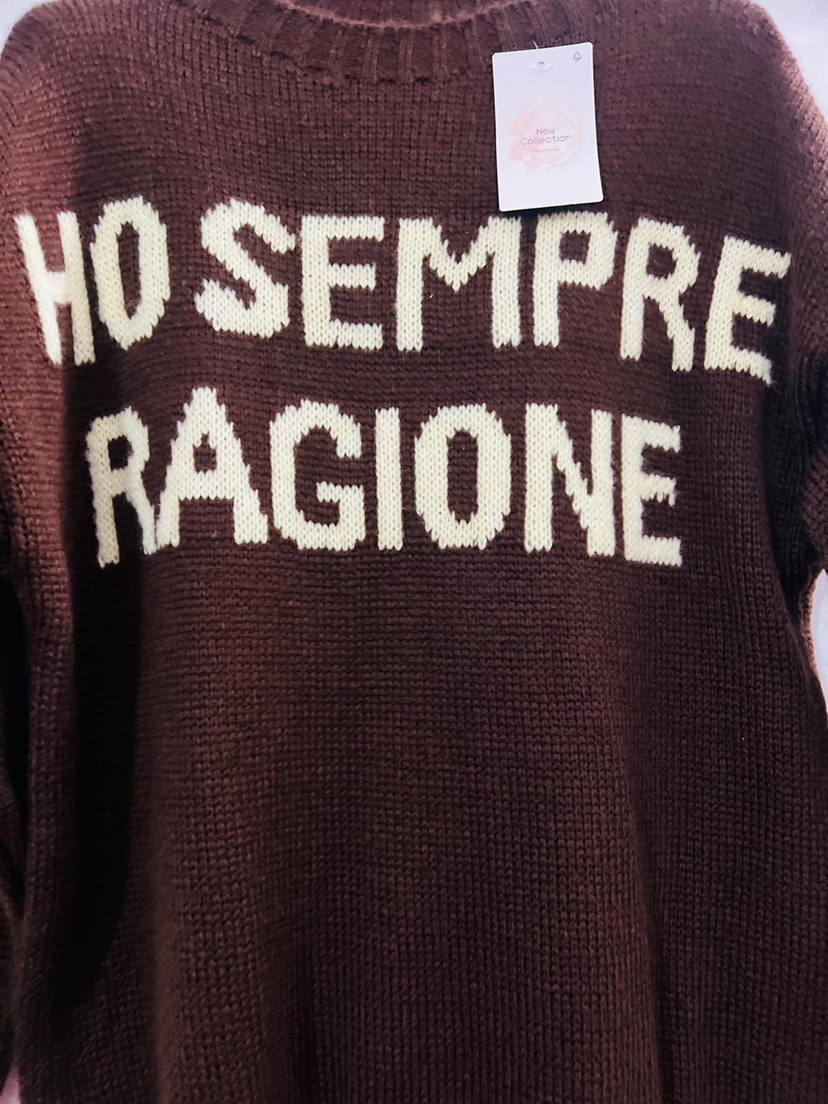 Maglioncino 'Ho Sempre Ragione' - Knitwear Statement Donna | MDivaFashion
