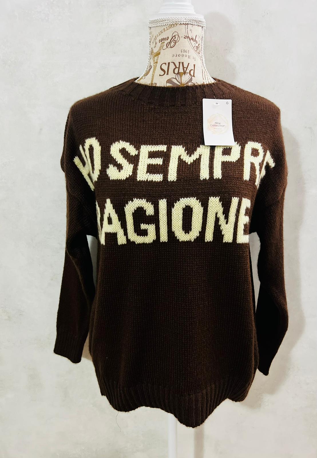 Maglioncino 'Ho Sempre Ragione' - Knitwear Statement Donna | MDivaFashion