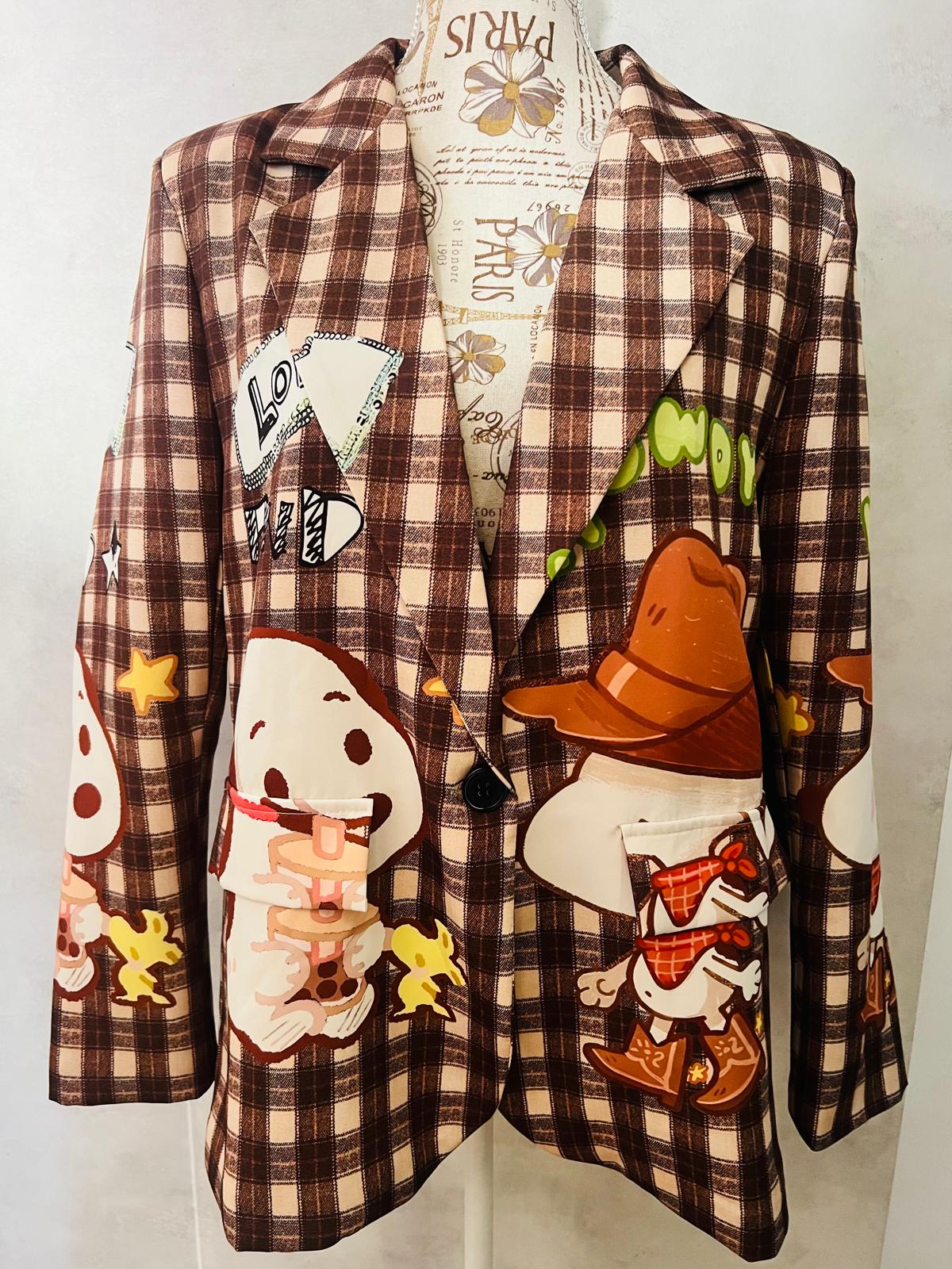 Blazer Donna ispirato Snoopy Cowboy - Giacca Premium Fantasia