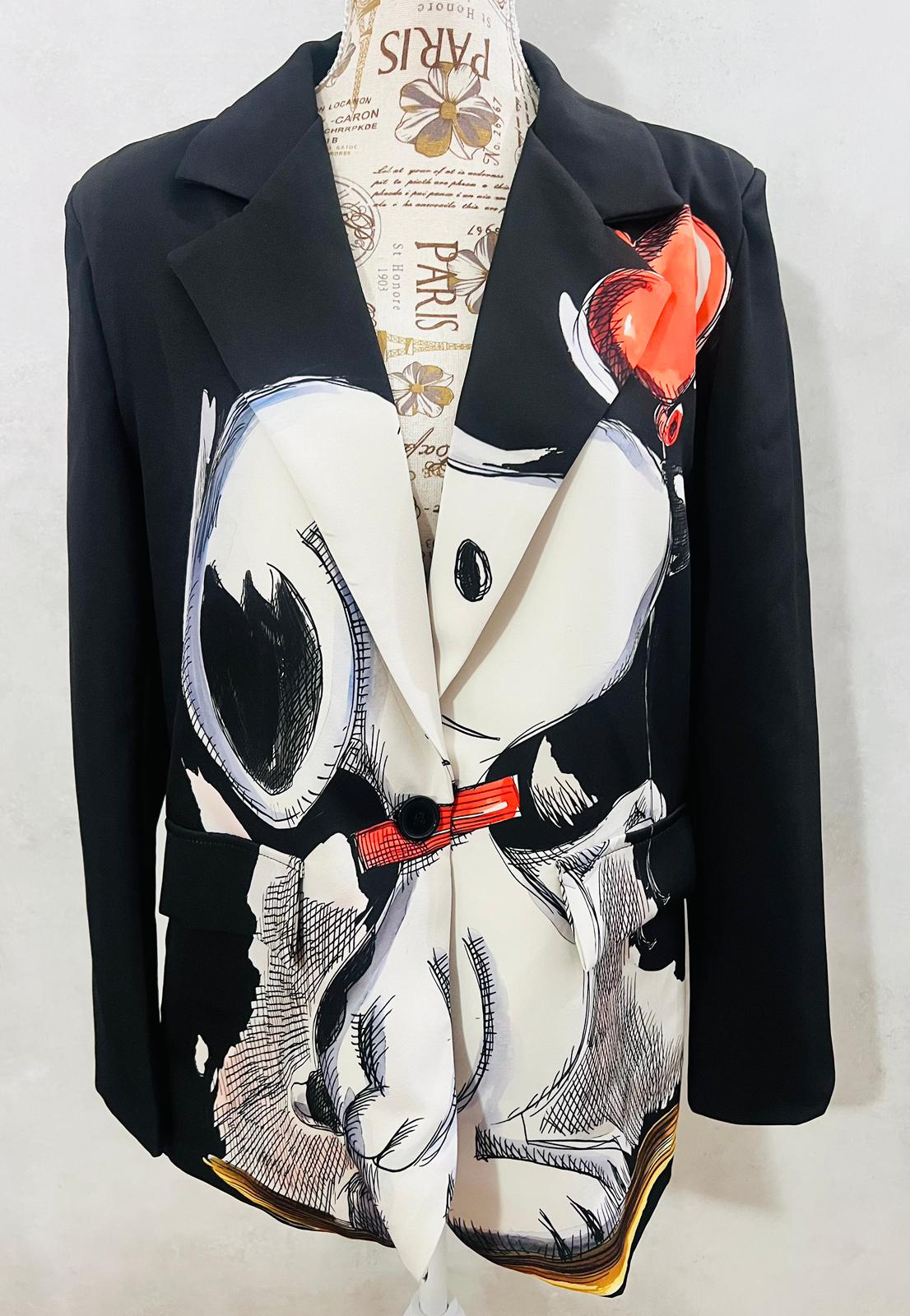 Blazer Donna Elegante Nero Snoopy - Giacca Premium