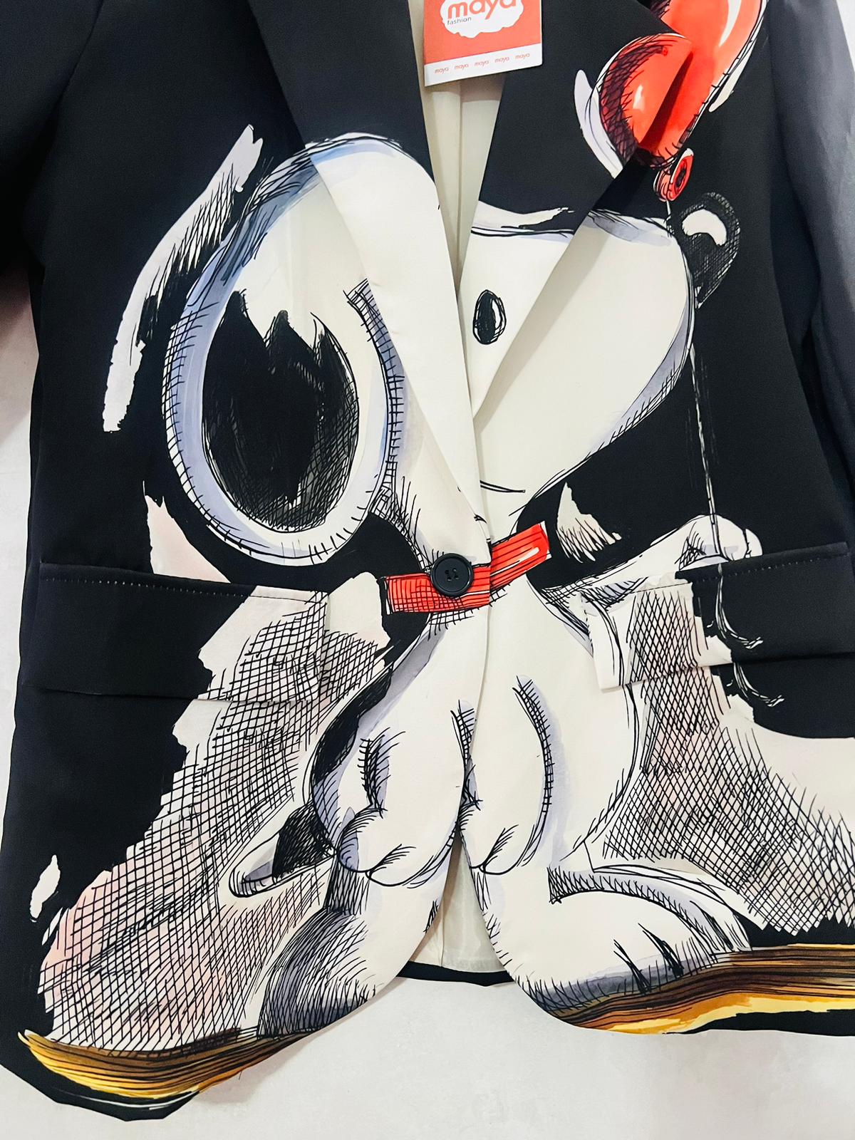 Blazer Donna Elegante Nero Snoopy - Giacca Premium