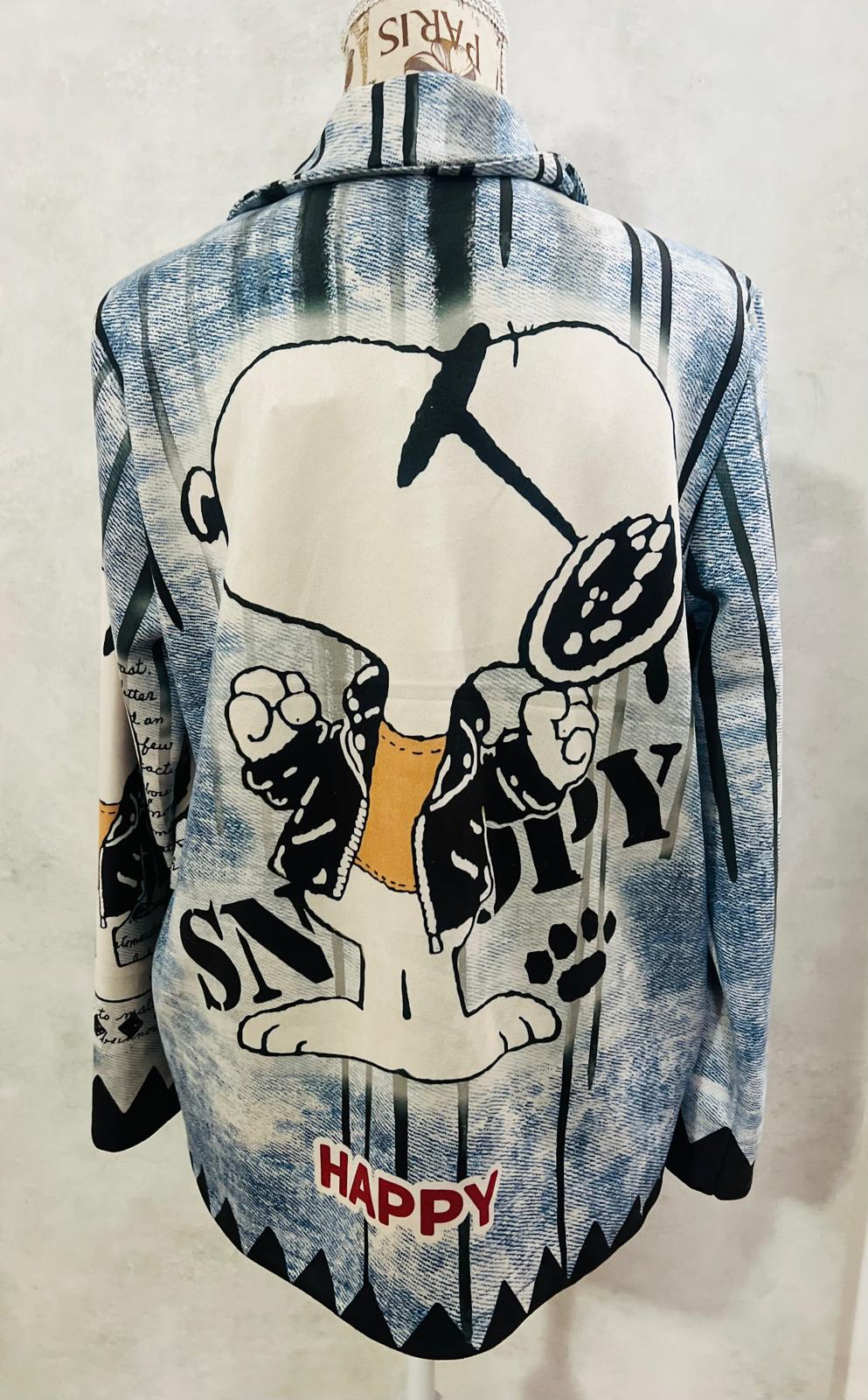 Blazer Donna Snoopy dainetto 'No Jeans' - Giacca Premium Statement