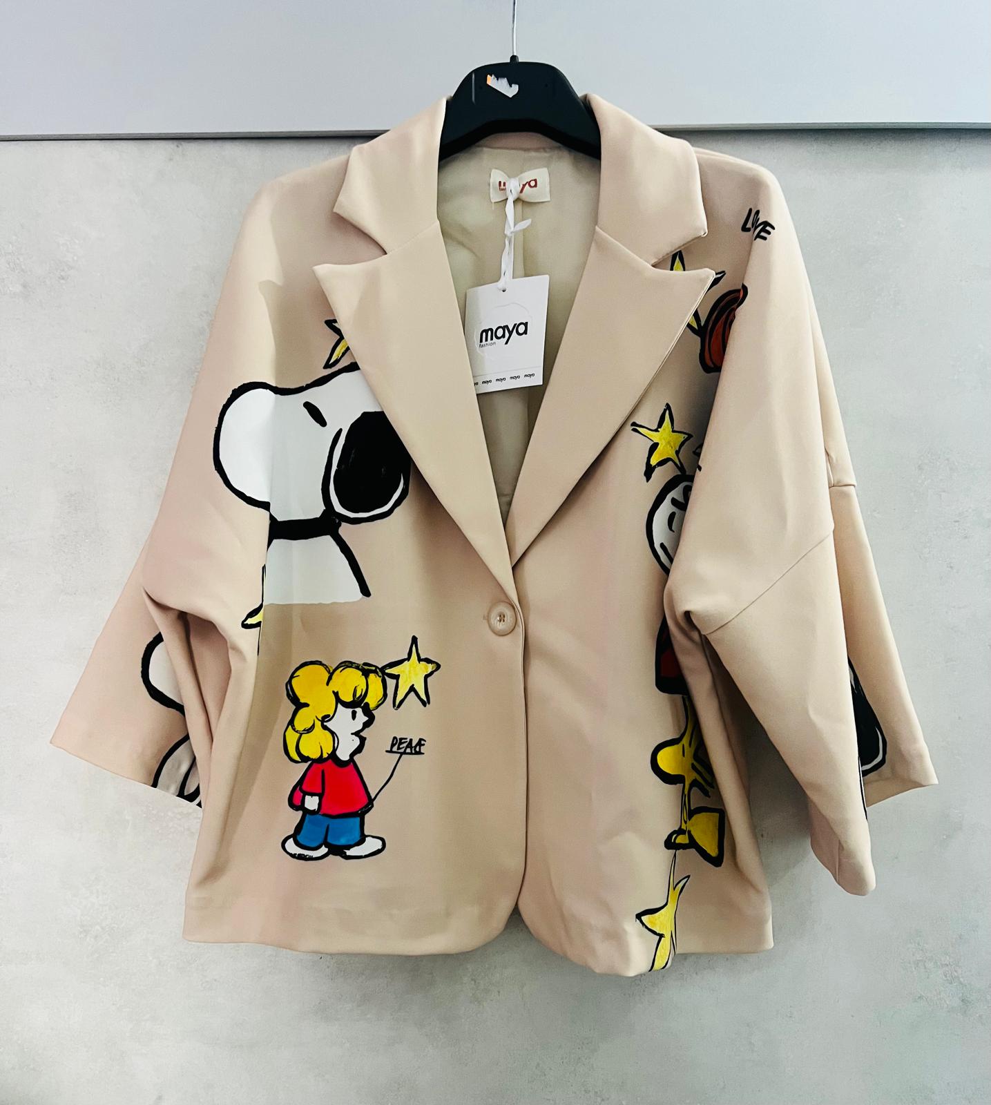 Blazer Corto Donna Manica Tre Quarti Snoopy - Giacca Premium