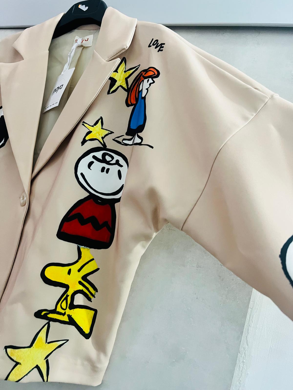 Blazer Corto Donna Manica Tre Quarti Snoopy - Giacca Premium