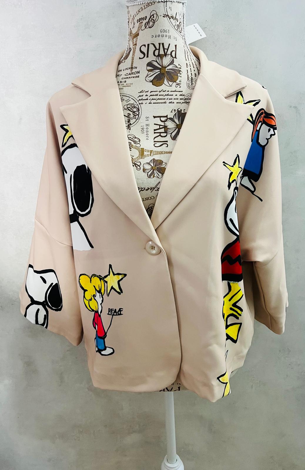 Blazer Corto Donna Manica Tre Quarti Snoopy - Giacca Premium