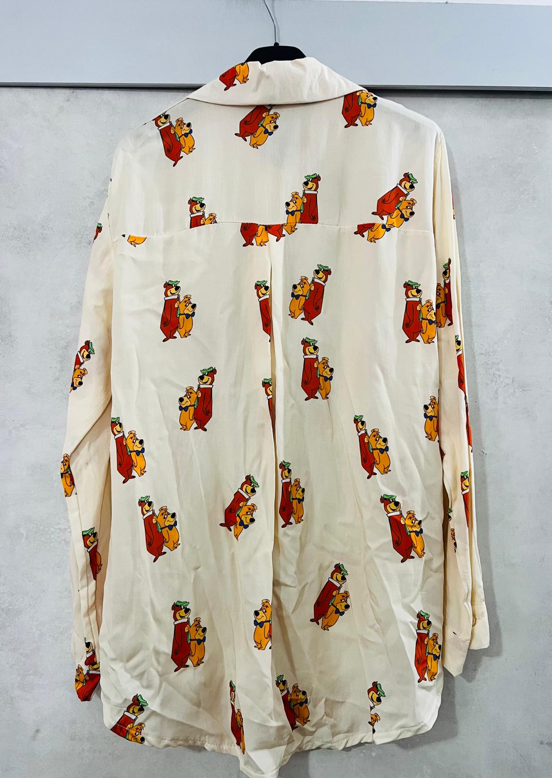 Camicia Donna Stampa Orso Yoghi e Bubu - Camicia Premium