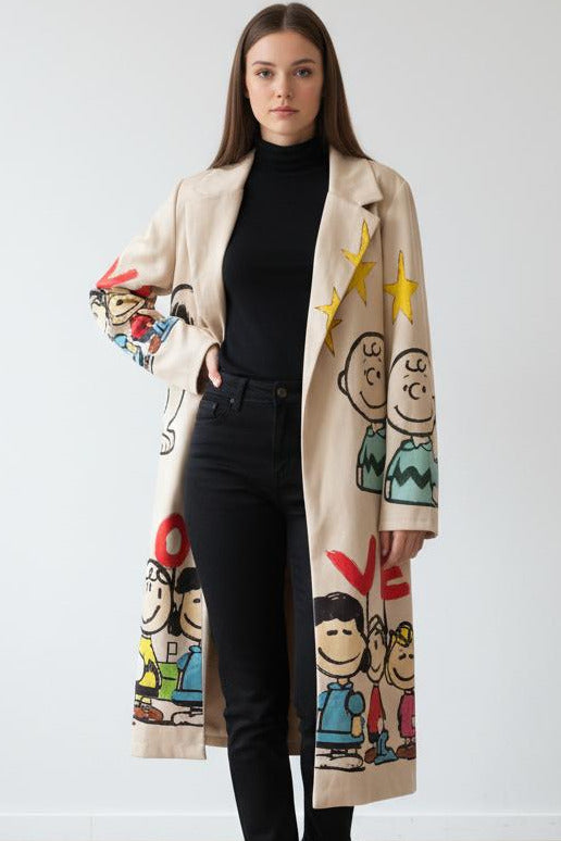 Blazer Lungo Donna Snoopy Love - Giacca Premium Romantica