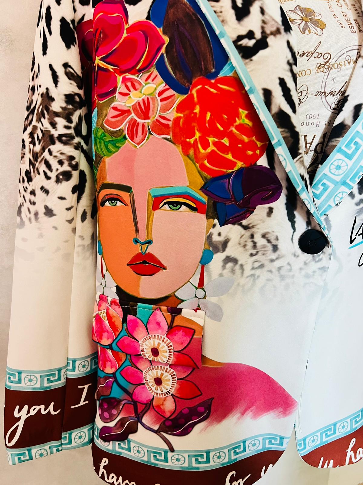 Blazer Frida Kahlo Artistica - Giacca Donna Ispirata all'Arte