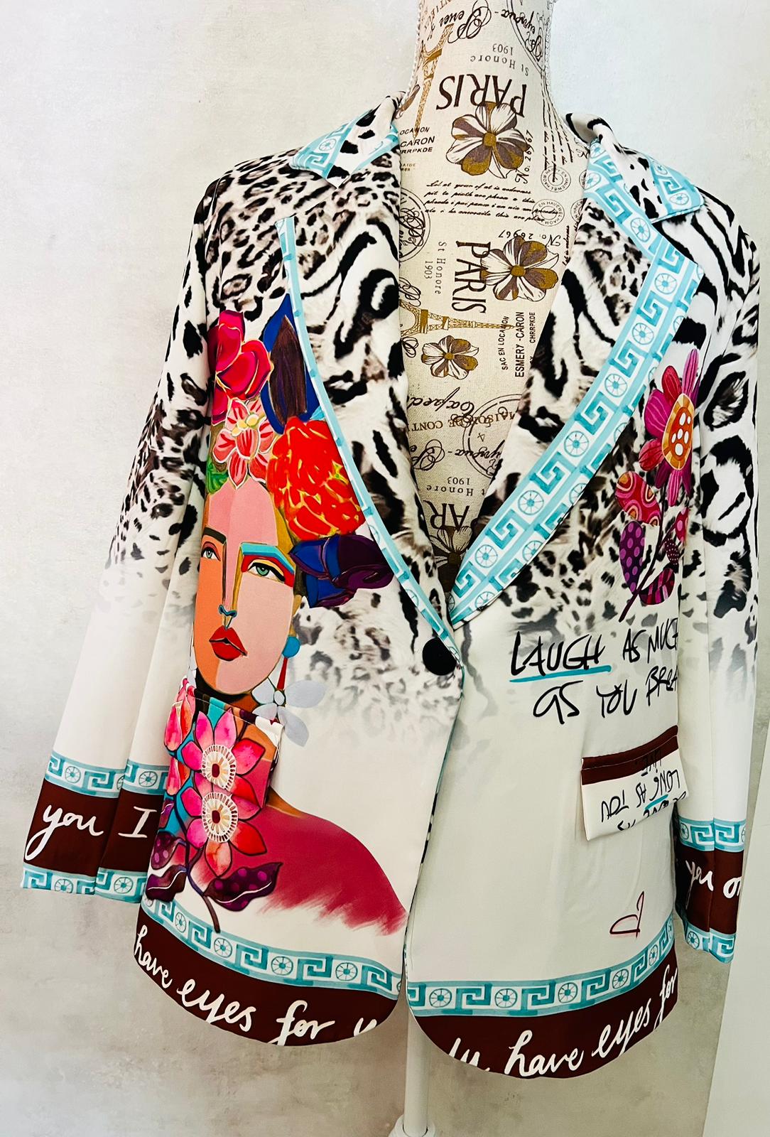 Blazer Frida Kahlo Artistica - Giacca Donna Ispirata all'Arte