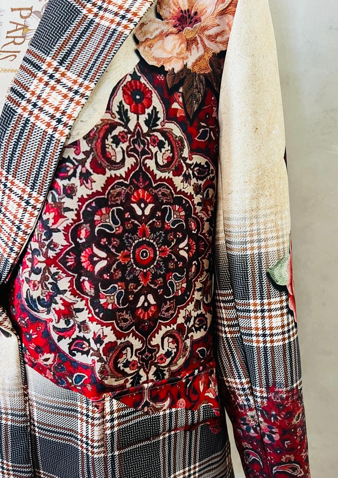 Blazer Frida Kahlo Stampa Pappagallo - Giacca Donna Artistica