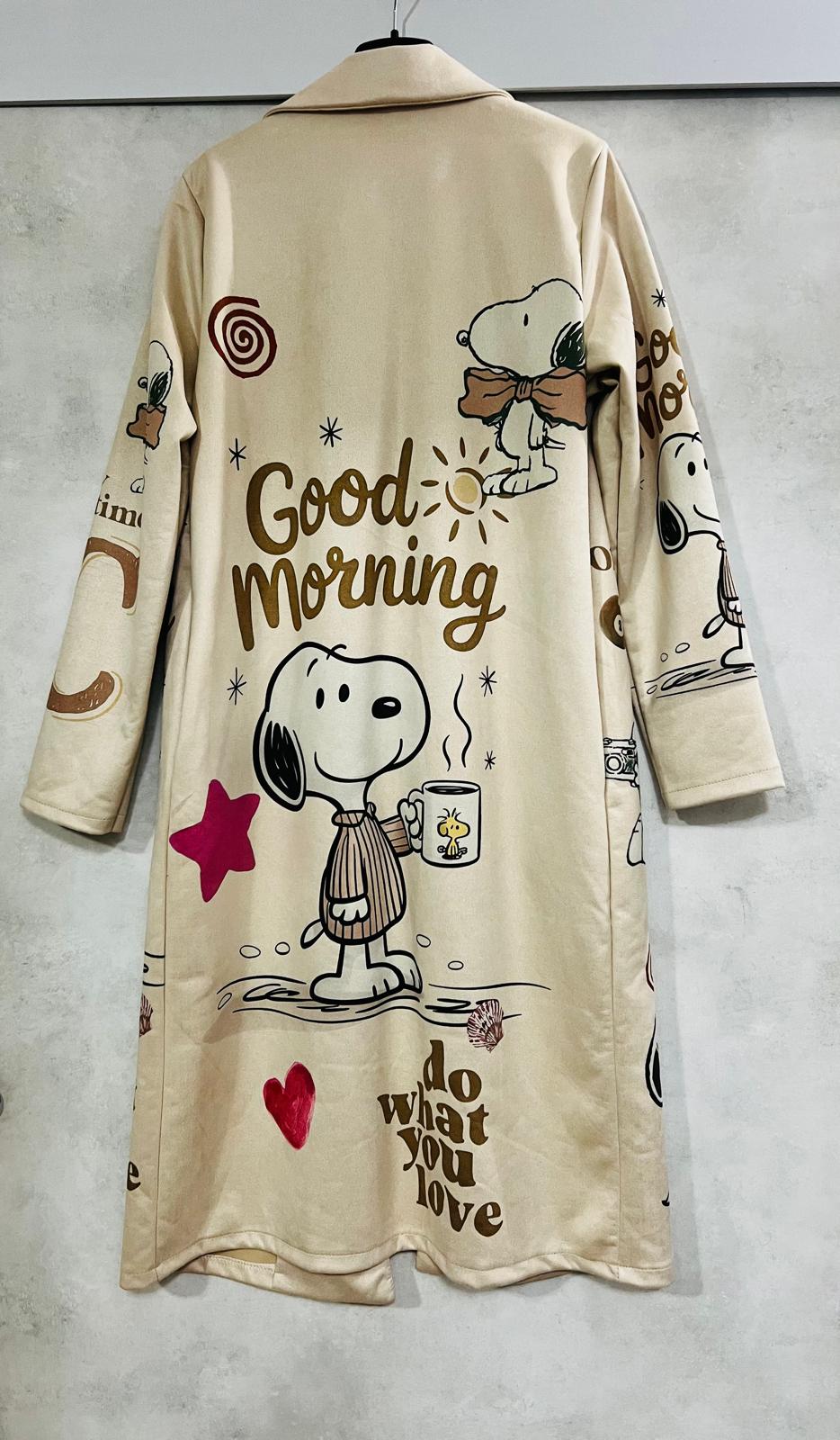 Giacca Blazer Lungo Snoopy Good Morning - Moda Donna Premium