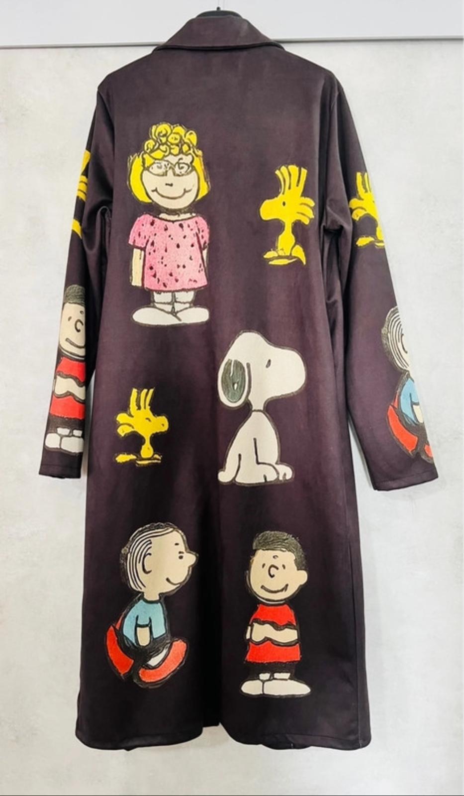 Blazer Lungo Nero Snoopy - Giacca Elegante Donna Peanuts | MDivaFashion