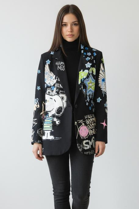 Blazer Donna Snoopy Good Vibes - Giacca Premium