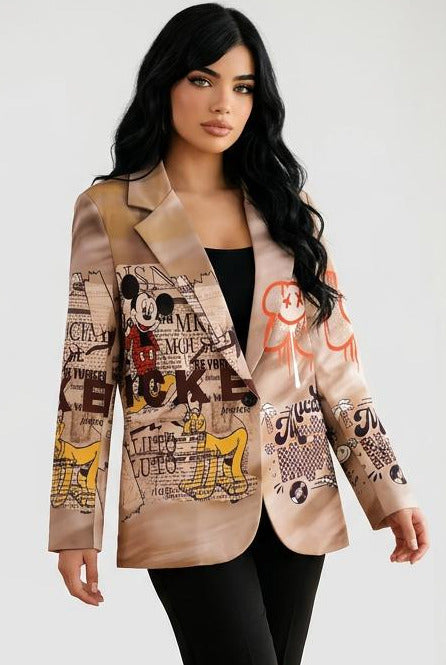 Blazer Donna Pluto e Topolino - Giacca Premium Fantasia
